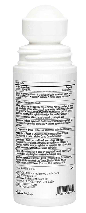 Cryoderm D-Roll-On-3oz-2 Cold Roll-On 3 oz. (Pack of 2)