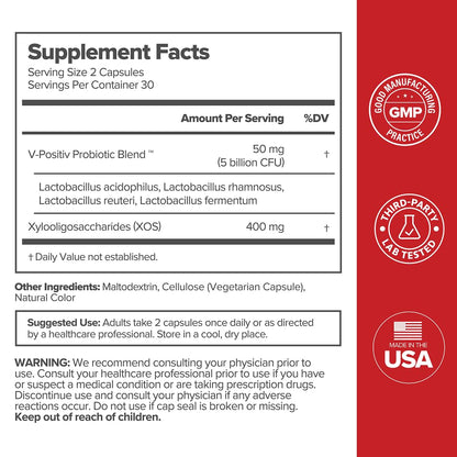 URO Vaginal Probiotics for Odor, Flora & pH Balance – 30-Day Supply