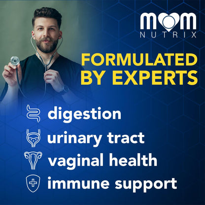 MOM NUTRIX Probiotic for Women - Vaginal, Gut, UT, pH Balance, Feminine & Digestive Health - Prebiotics with Probiotics, Cranberry, D-mannose - Bifidobacterium and Lactobacillus - 120 Capsules MOM NUTRIX buy supplements Au