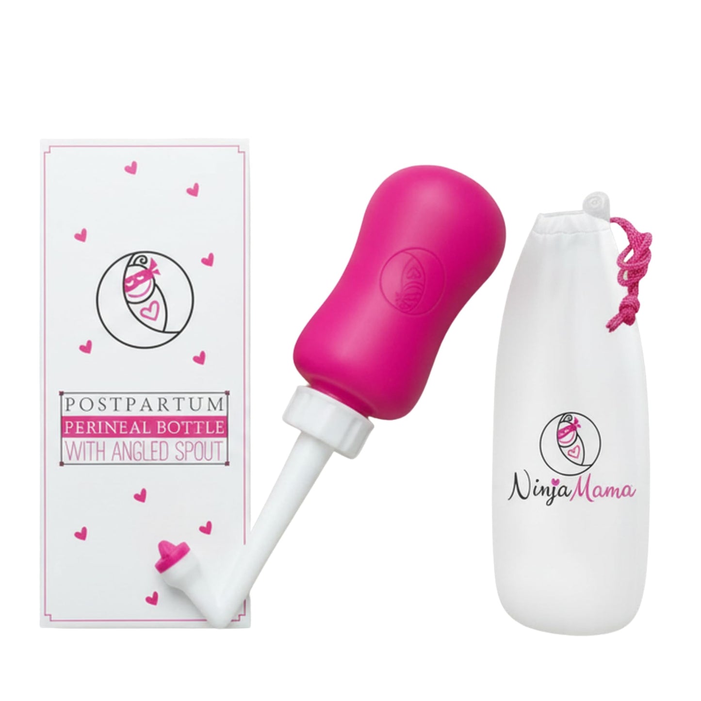 Ninja Mama Peri Bottle for Postpartum Care Post Partum Essentials for Pain Relief, Tears & Hemorrhoids After Birth Portable Perineal Bottle with Angled Spout Labor & Delivery Hospital Bag. (355ml) Ninja MamaBuy Supplements Australia