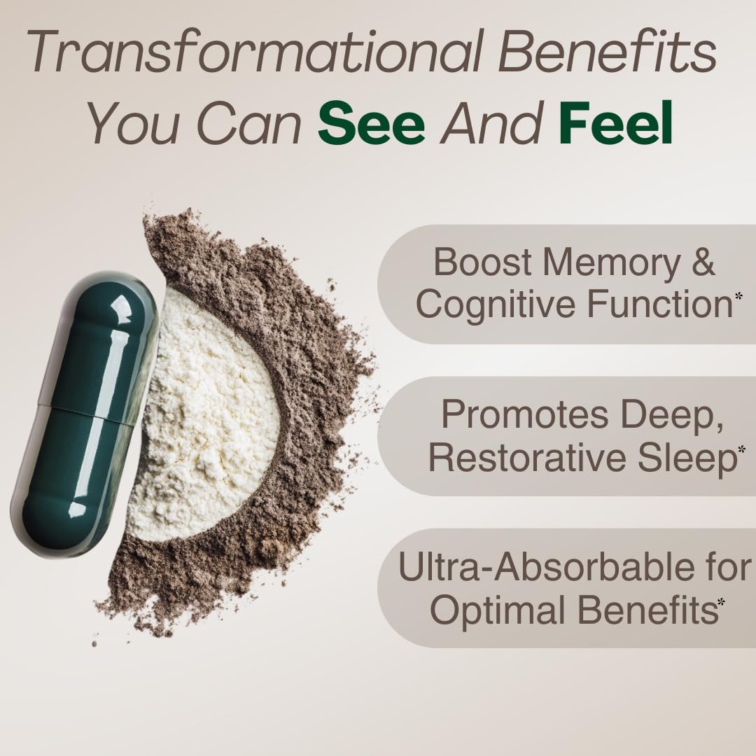MAGPLUS+ Magnesium L-Threonate w Apigenin & L Theanine | 7-Ingredient Sleep Blend | Brain, Memory, & Sleep Support | Liposomal Magnesium Threonate Supplement (60 Capsules) Plus+UltraBuy Supplements Australia