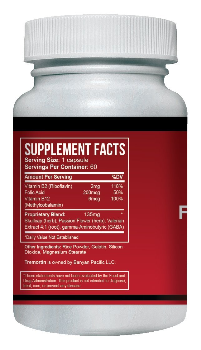 Tremortin – Natural Essential Tremor Herbal Supplement - Offers Relief for Shaky Hands, Arm, Leg and Voice Tremors (60 Capsules) TremortinBuy Supplements Australia