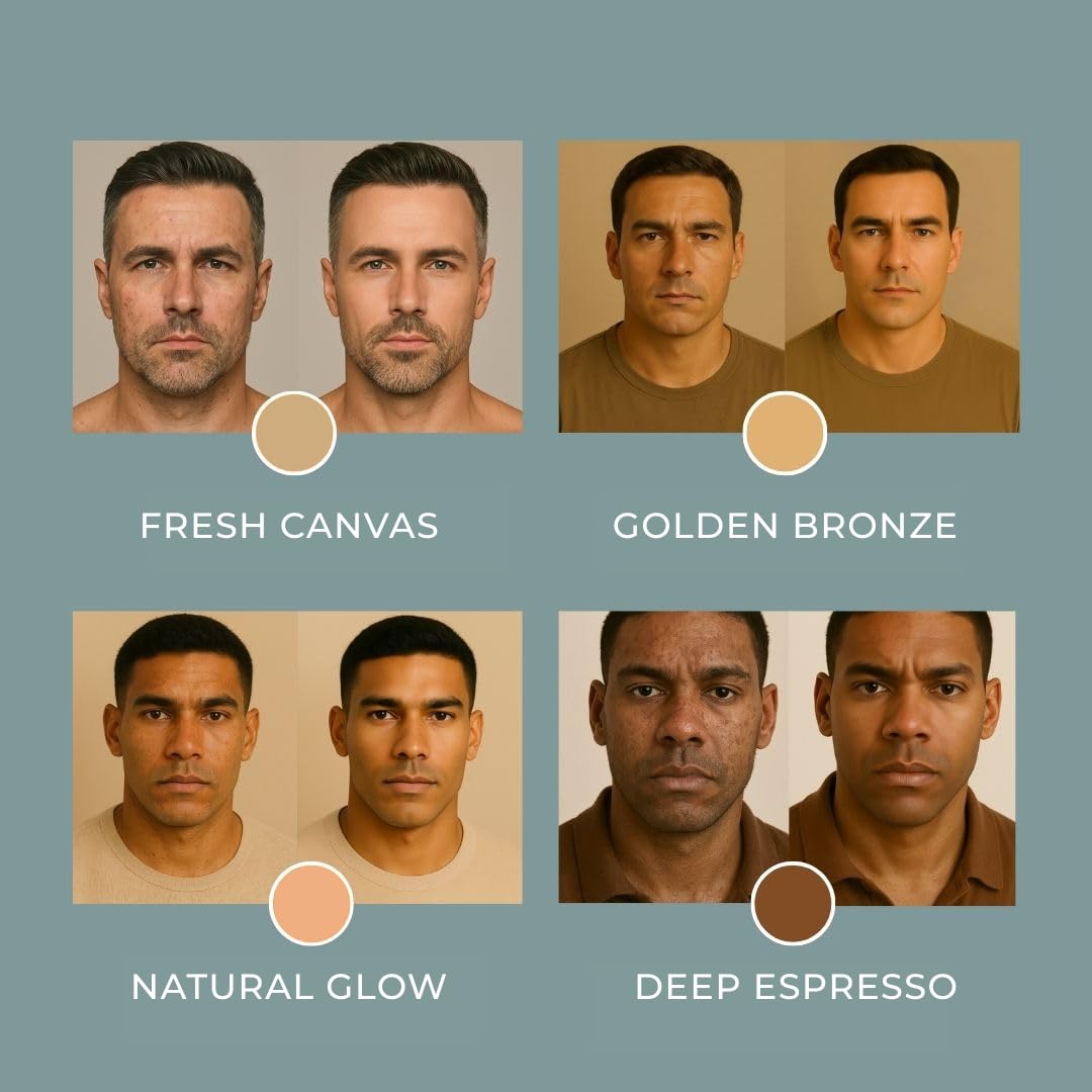 Hues for Him Foundation for Men – Full-Coverage, Lightweight & Hydrating Fit | Natural Coverage | Oil Control & Perfect Fit for Men’s Faces | Available in 4 Shades | Fresh Canvas, .67oz HUES FOR HIMBuy Supplements Australia
