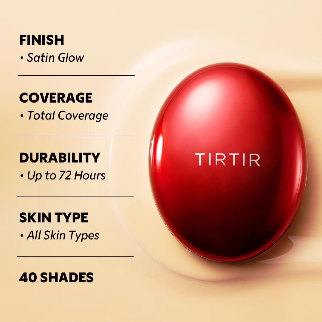 [*Mini Size*] TIRTIR Mask Fit Red Cushion Foundation | Full coverage, Weightless, Skin fit, Satin Glow Finish, Korean Makeup BB Foundation, beauty, Tattoo cover up, Buildable (#23N Sand / 0.15 Fl Oz) TIRTIRBuy Supplements Australia