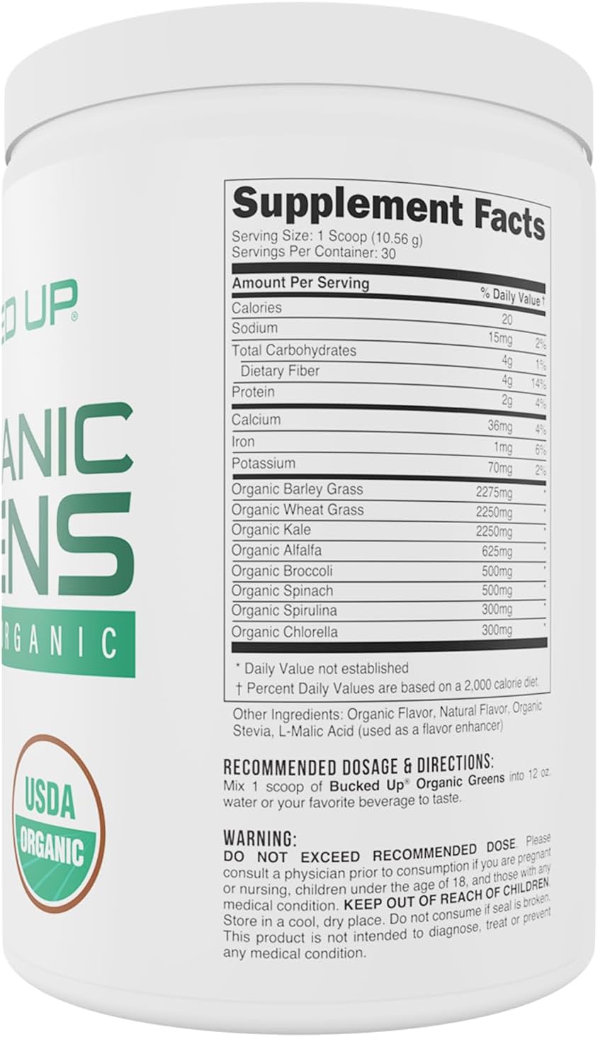 Greens Superfood Powder Mixed Berry | 8 Most Essential Mixed Greens | Certified 100% Organic | Chlorella, Spinach, Kale, Spirulina, Alfalfa, Broccoli, Wheat Grass, & Barley Grass | 30 SERV | 11.17 OZ
