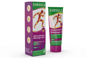 Ehrgols Advanced Joint Massage Gel with Glucosamine & Turmeric | Intensive Care Rub for Knees, Back, Shoulders & Hands | Non-Greasy | Deep Penetrating | 3.4 Fl Oz