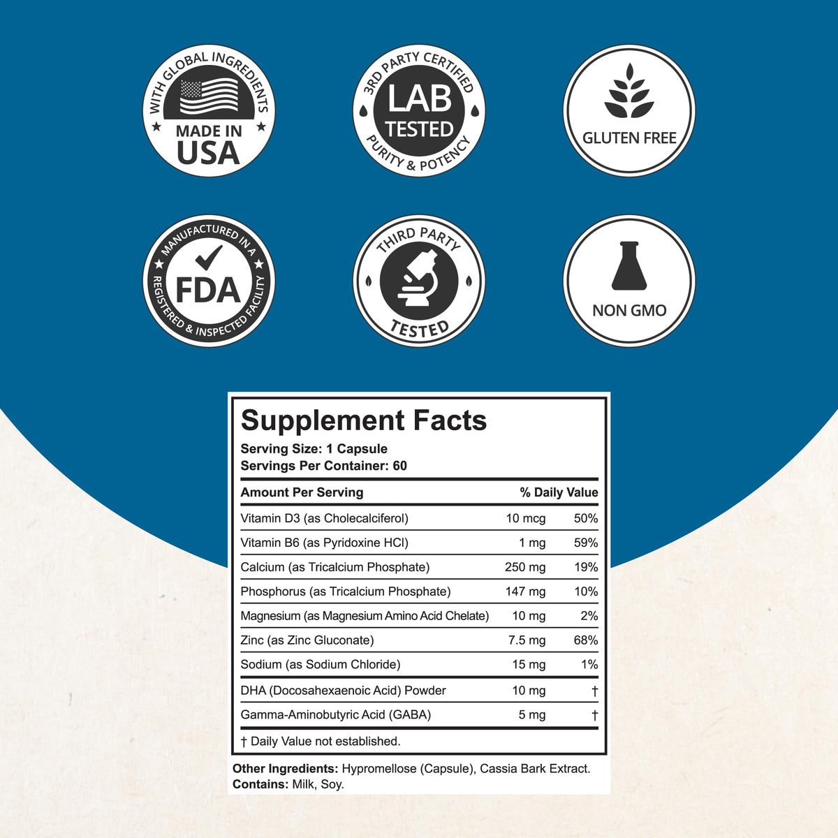 NuBest Grow Power - Calcium Supplement, Magnesium Supplement with Vitamin D3, B6, Zinc, Phosphorus and Multivitamin for Strong Bones, Overall Health for Age 10+ | 60 Capsules | 1 Month Supply NuBestBuy Supplements Australia
