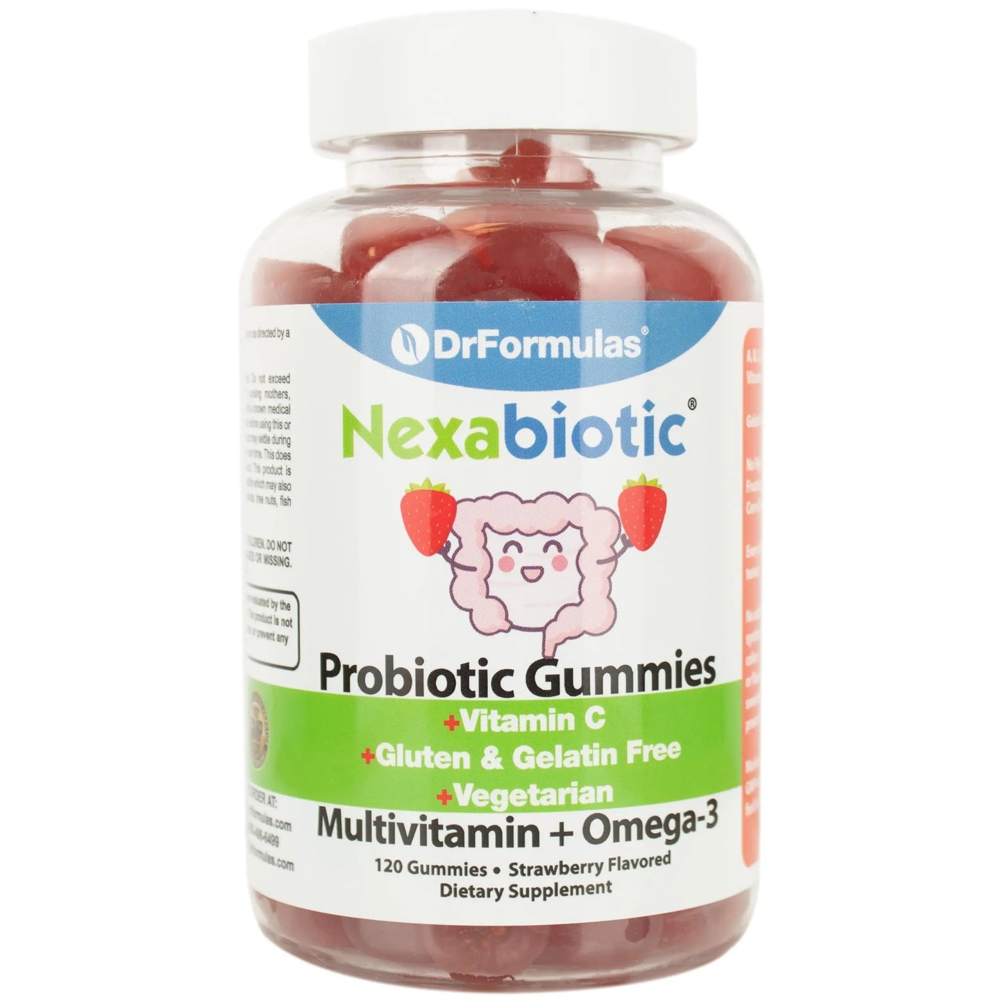 DrFormulas Multivitamin Gummies with Omega 3 and Probiotics for Kids and Adults with Vitamin C | Nexabiotic with Vitamin A, C, D3, E, B6, B12 DrFormulas