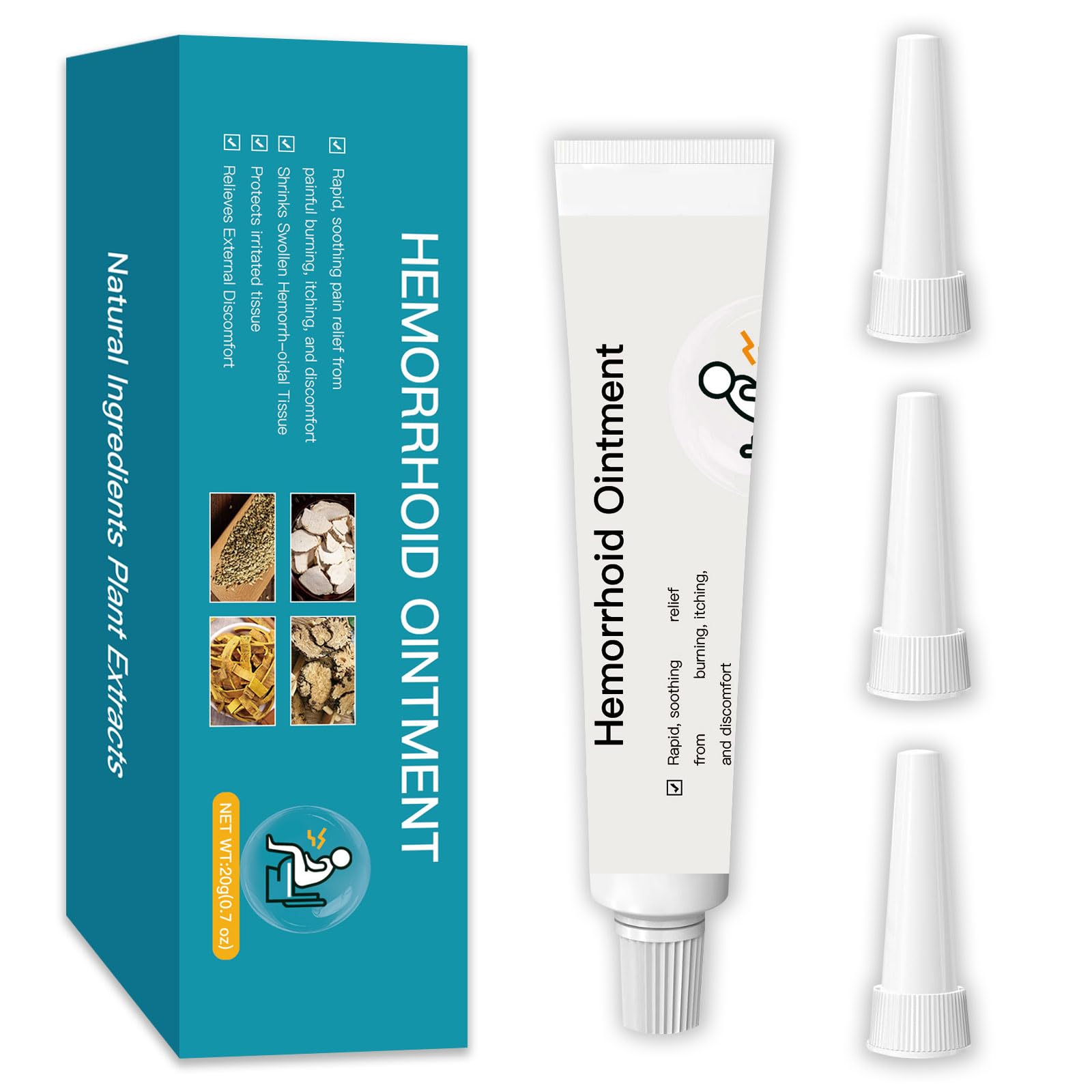 BXQJRJ Hemorrhoid Ointment,Herbal hemorrhoid Gel,Effectively relieves Anal discomfort,Suitable for Men and Women,Fast-Acting hemorrhoid Ointment (20g) BXQJRJBuy Supplements Australia