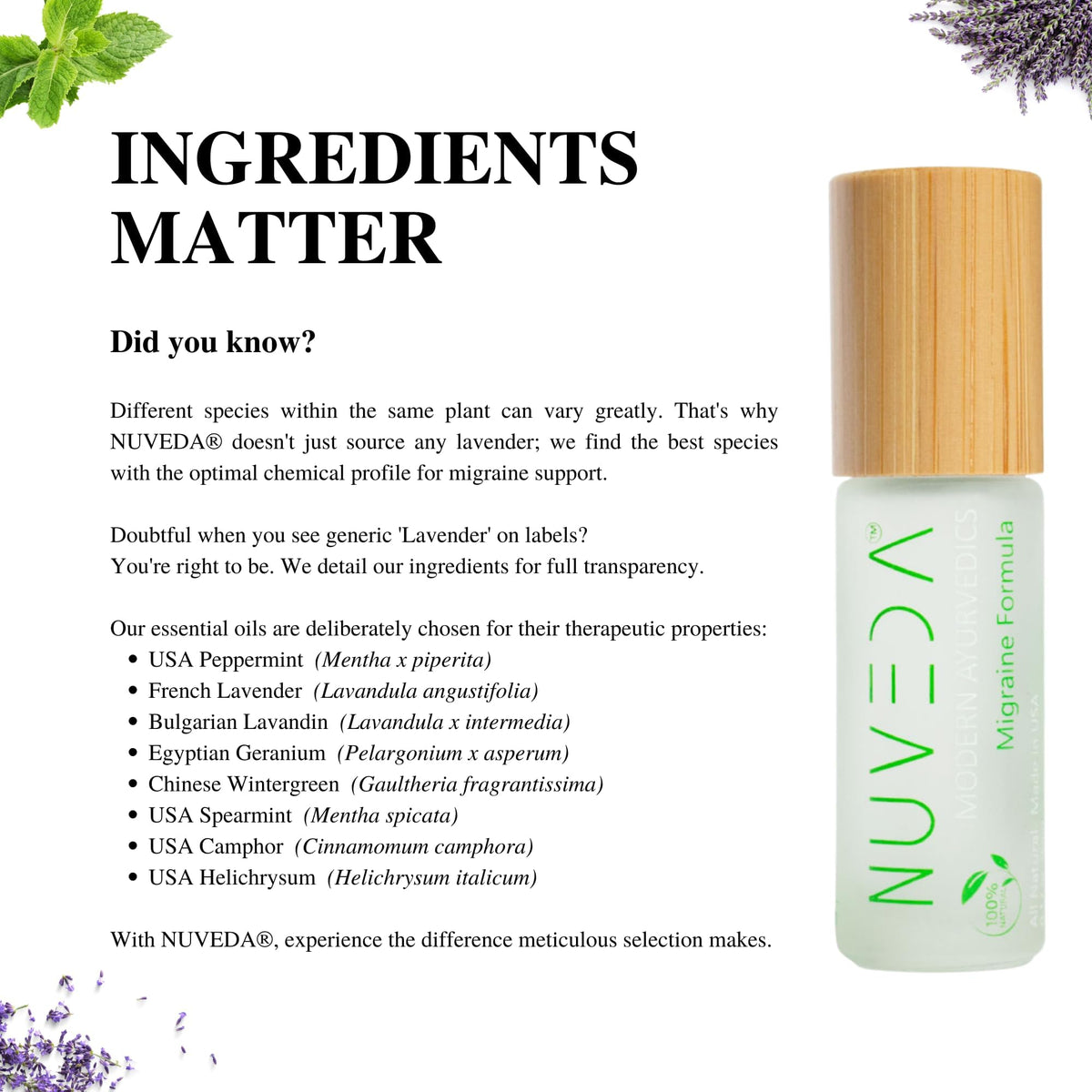 NUVEDA® Advanced Migraine Formula - All Natural Headache Stick | Modern Ayurvedic, Roll On Stick | Therapeutic Grade Essential Oil Aromatherapy | Made in USA NUVEDABuy Supplements Australia