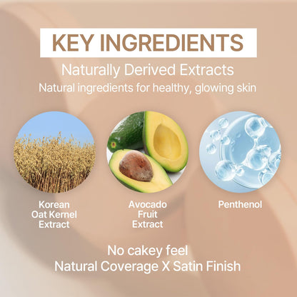 LOVB LOVB Natural Cover Glow Cushion Foundation | Satin Radiant Finish | Korean Foundation Makeup | Long-Lasting Natural Coverage | for All Skin Types 0.42 oz. (23N Natural Beige) LOVB LOVBBuy Supplements Australia