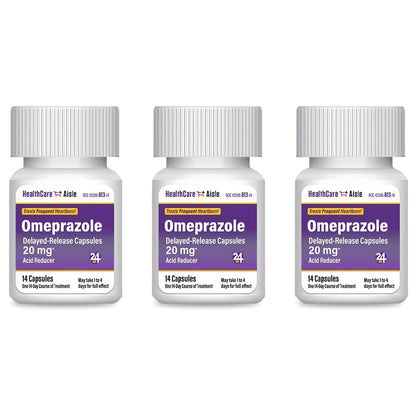 HealthCareAisle Omeprazole 20 mg, 42 Delayed-Release Capsules - Acid Reducer, Treats Frequent Heartburn, 42 Count (Pack of 1) HealthCareAisle buy supplements Au