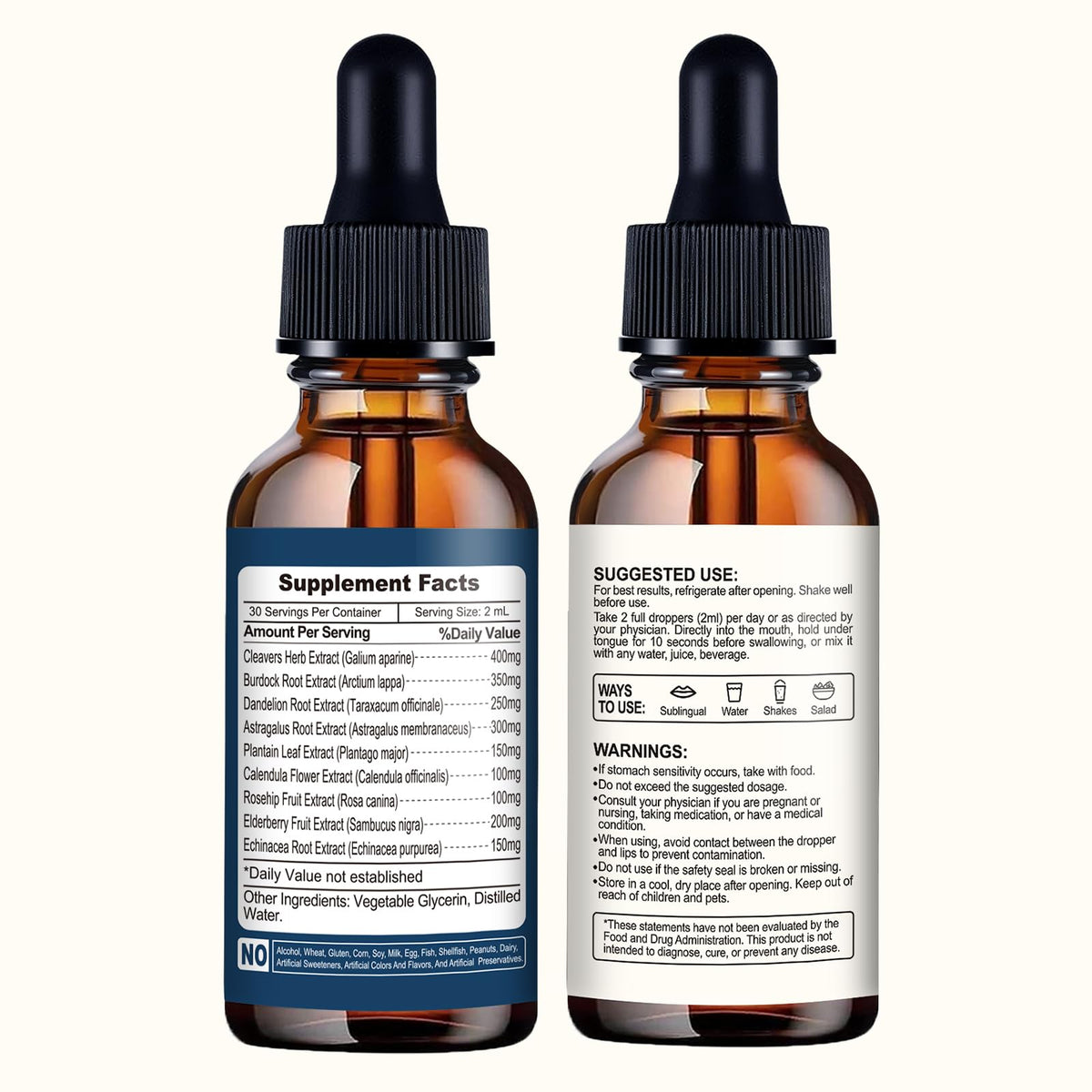 NaSeny Lymphatic Drainage Drops, 9 IN1 Lymphatic Drainage Supplements for Detox & Cleanse, Immune System Support with Echinacea, Elderberry, Dandelion, Arctium Lappa, 2 FL OZ NaSeny buy supplements Au