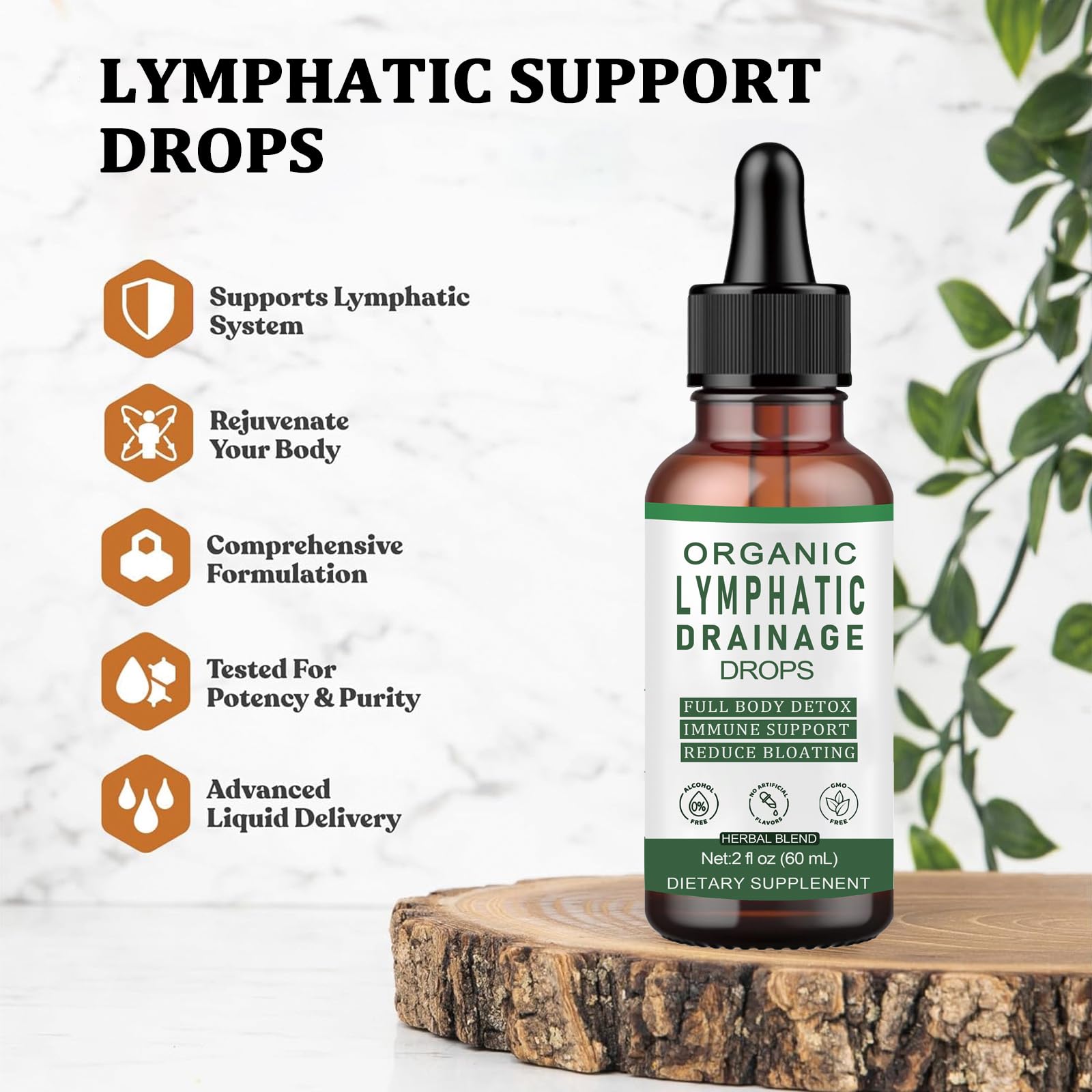Slifthistle Lymphatic Drainage Drops, Lymphatic Support Liquid Drops, with Herbal Ingedients, Reduce Bloating, Full Body Detox & Cleanse, Promote Circulation, Vegan, Non-GMO (60ml) (1) Slifthistle buy supplements Au
