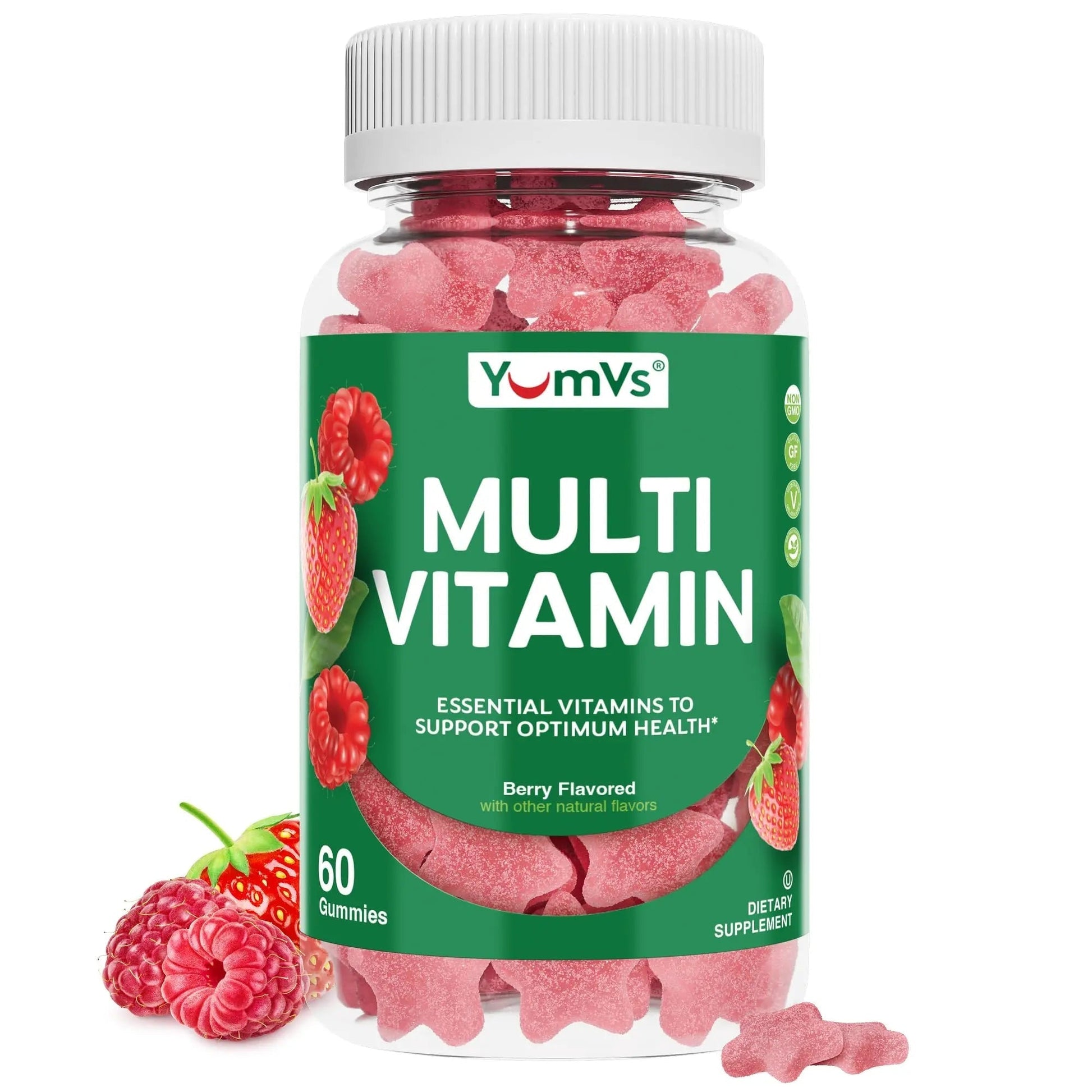 Multivitamin Gummies for Adults, Daily Gummy Vitamin for Women & Men, Immune Support Multivitamin Supplement YUM-V'S