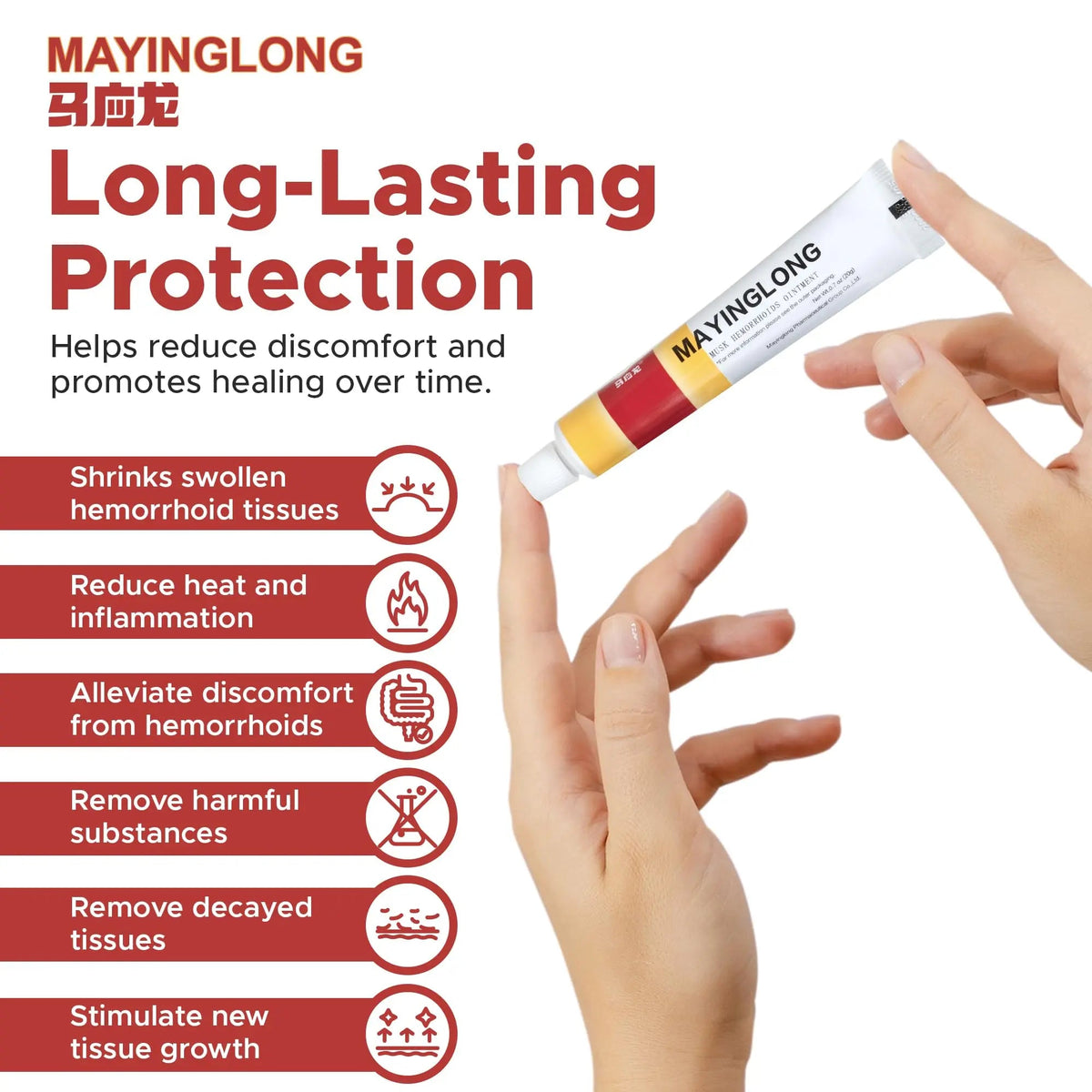 Mayinglong Musk Hemorrhoids Ointment (3 x 10g Tubes), 30g - Maximum Strength Formula for Hemorrhoidal Fast Relief, Soothes Itching, Burning & Discomfort - Fast-Acting Treatment to Shrink Swelling MayinglongBuy Supplements Australia