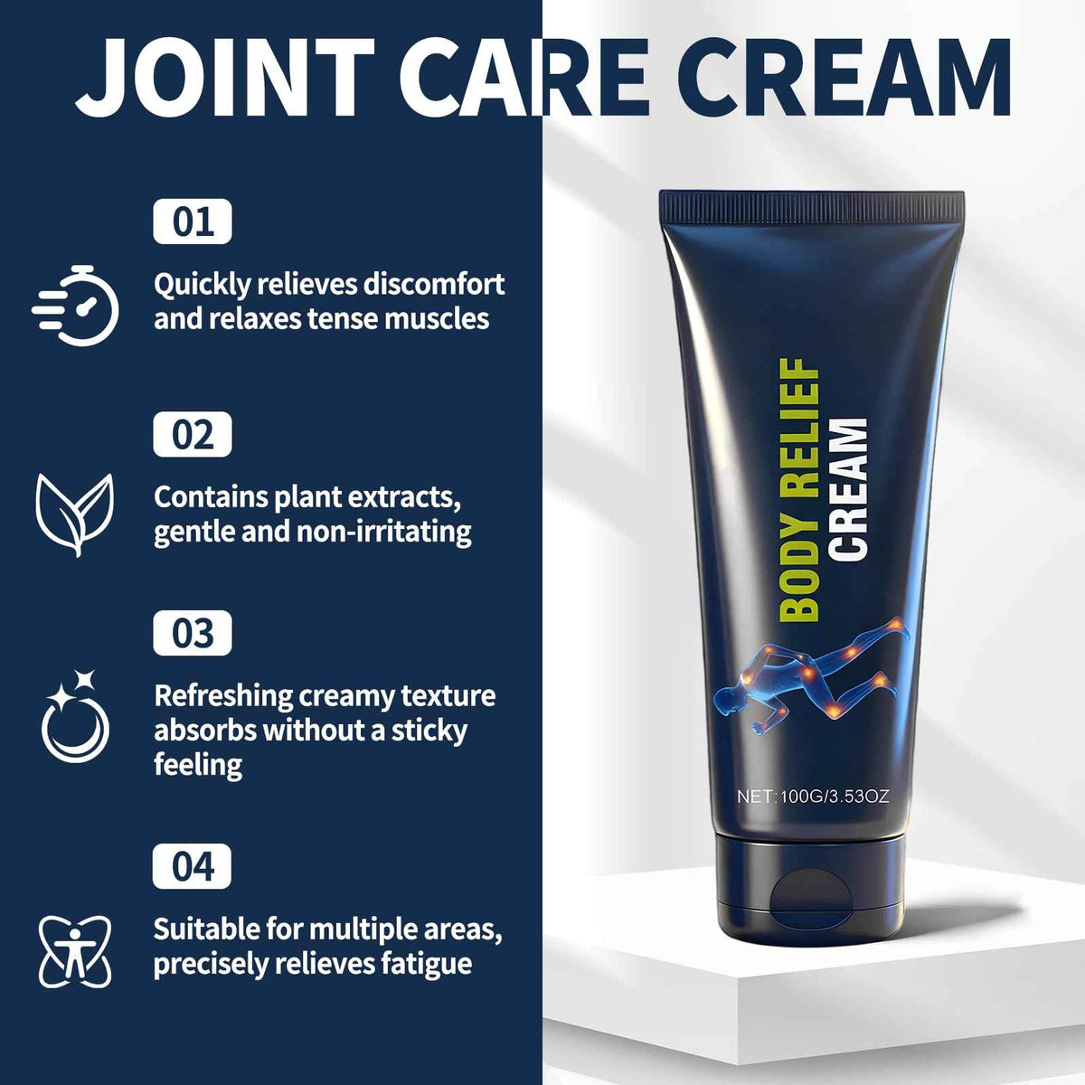 YIVANNUO 2PCS Neuropathy Relief Cream, Contains Arnica, Menthol, Msm, and Glucosamine, Suitable for Feet, Hands, Legs, Muscles, Joints, and Waist, Fast Absorption, Mild & All Natural