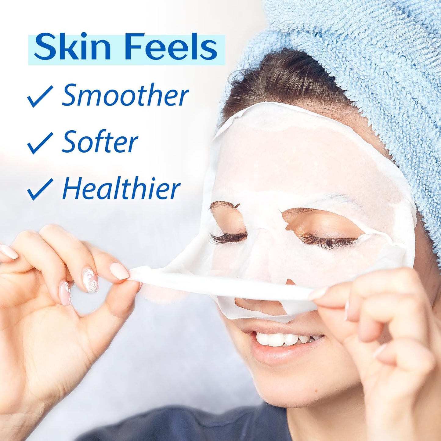 Ebanel Bundle of 40-Pack Collagen Face Mask and 8-Pack Collagen Peptide Infusion Mask