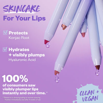 Kosas Hotliner Retractable Lip Liner Pencil with Built-In Brush & Sharpener - Easy Contouring, Hydrating, Long-Lasting- Pigmented Creamy Texture for Plumping Lips - Hyaluronic Acid & Konjac - Infinite KosasBuy Supplements Australia