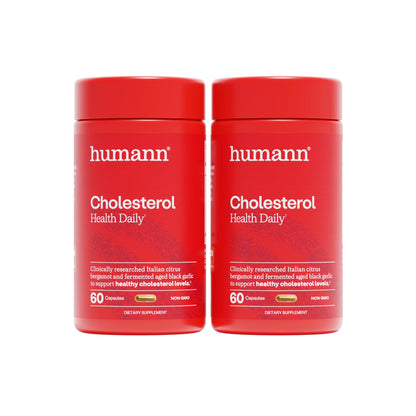 HumanN Cholesterol Health Daily, Aged Black Garlic Extract & Citrus Bergamot, Cholesterol, Lipid, & Liver Support Supplement, 60 Capsules