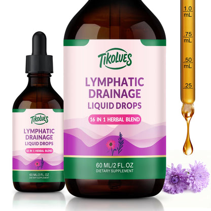 TIKOLUES Lymphatic Drainage Drops | Organic Lymphatic Cleanse Immune Support Supplement | Lymphatic Support with Echinacea & Elderberry | Herbal Blend | Non-GMO | 2 Fl Oz TIKOLUES buy supplements Au