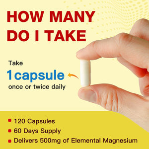 10-in-1 Magnesium Complex Supplement, Magnesium Glycinate 500mg with Citrate & Malate, Chelated High Absorption Plus Vitamin D3 & Zinc - for Nerve, Muscle & Bone Support - 120 Capsules ZEBORA buy supplements Au