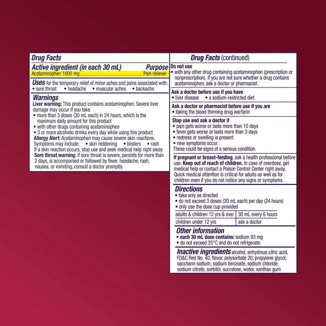 Vicks PainQuil Pain Relief Acetaminophen 1000mg Max Strength‡ Adult Pain Reliever Liquid 12oz, Backache Headache Relief, 1 Daytime Pain Reliever VicksBuy Supplements Australia