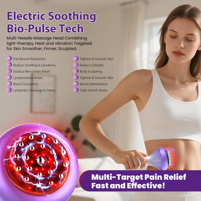 Lymphatic Drainage Massager, Anti Cellulite Massage Tool For Thigh & Belly Stretch Marks & Cellulite Reduction, Handheld Massage tools for Sciatica Nerve, Legs, Arms, Hip, Muscle, Low Back Pain Relief AIHEU buy supplements Au