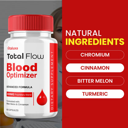 Total Flow Blood Balance, TotalFlow Blood Support Capsules Supplement Advanced Formula All Natural Optimizer Maximum Strength Daily Health Wellness, TotalFlo Premium Blend Pills (60 Capsules) VitaluxaBuy Supplements Australia