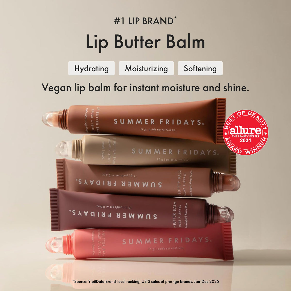 Summer Fridays Lip Butter Balm - Conditioning Lip Mask and Lip Balm for Instant Moisture, Shine and Hydration - Sheer-Tinted, Soothing Lip Care - Vanilla (.5 Oz) Summer FridaysBuy Supplements Australia