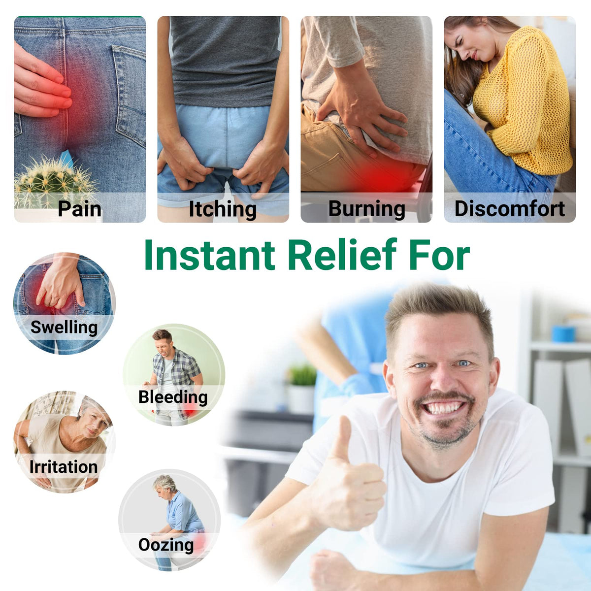 Hemorrhoid Treatment Ointment, Maximum Strength Treatment & Fast Relief for Pain, Itching, Burning, Swelling, Fissure, Bleeding, Discomfort, Long-Lasting Internal & External Hemorrhoid Cream, (2-Pack) LMNOOPBuy Supplements Australia