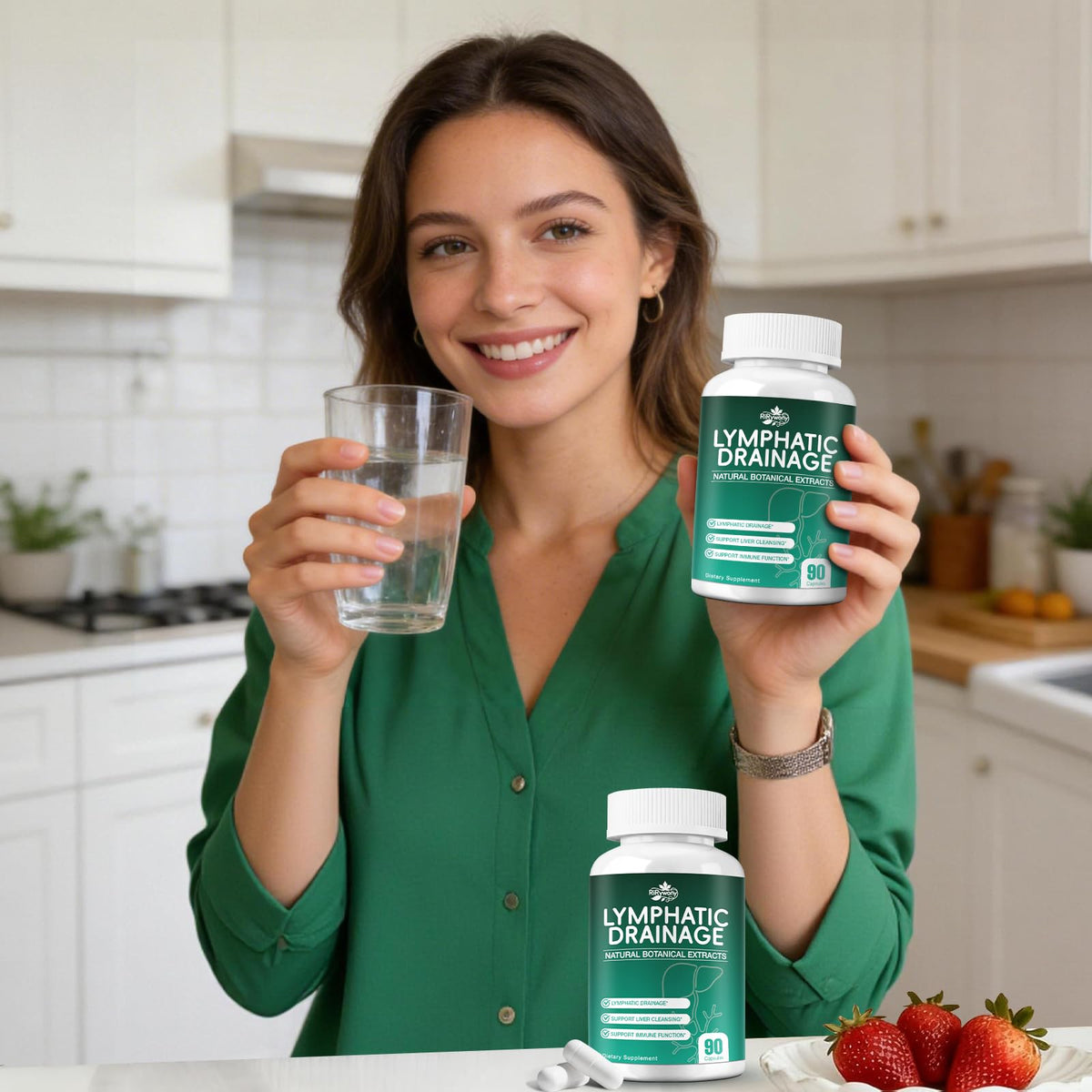 RiRywony Lymphatic Drainage Supplements & Liver Cleanse Detox Repair Capsules – Natural Herbal Supplement with Echinacea, Supports Lymphatic System, Fluid Balance & Immune Health, 90 Capsules RiRywony buy supplements Au