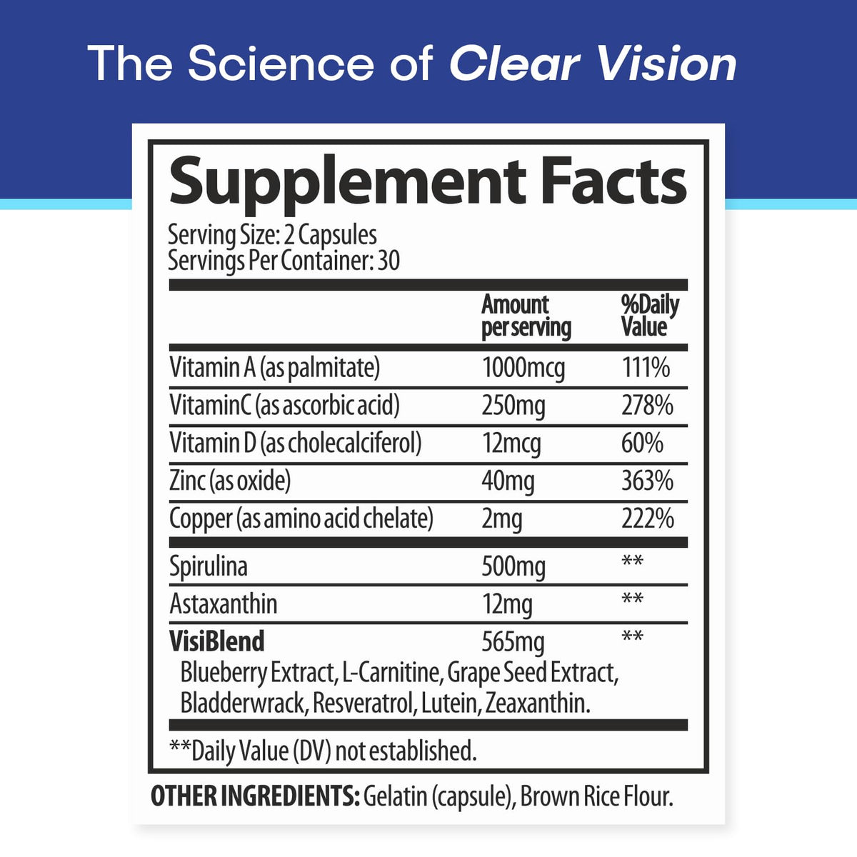 VisiUltra Eye Health Supplement – 14 Essential nutrients for Clear Vision, Blue Light Protection, and Long-Term Eye Health. Supports Clarity and Eye Wellness. 60 Capsules. (1 Pack) VisiUltraBuy Supplements Australia