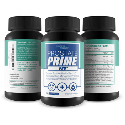 Prostate Prime Pro - Improved Formula - Our Best Prostate Support Supplement For Men’s Health - Natural Prostatitis Prostate Health - Natural Prostate Remedies - Men Prostate Vitamin Prostaprime Pills True You Health buy supplements Au