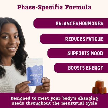 Period ovulatory & PMS Support Supplement for Women – Hormone Balance + 4-Phase Menstrual Cycle Kit | Vegan Functional Mushroom Gummies by Baker’s Botanics (Pack of 6)(30 Gummies) Baker's BotanicsBuy Supplements Australia