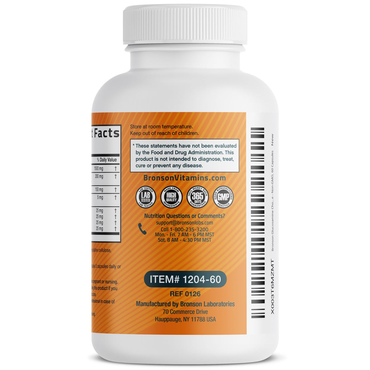 Bronson Glucosamine Chondroitin Turmeric & MSM Advanced Joint & Cartilage Formula, Supports Healthy Joints, Mobility & Cartilage - Non-GMO, 60 Capsules