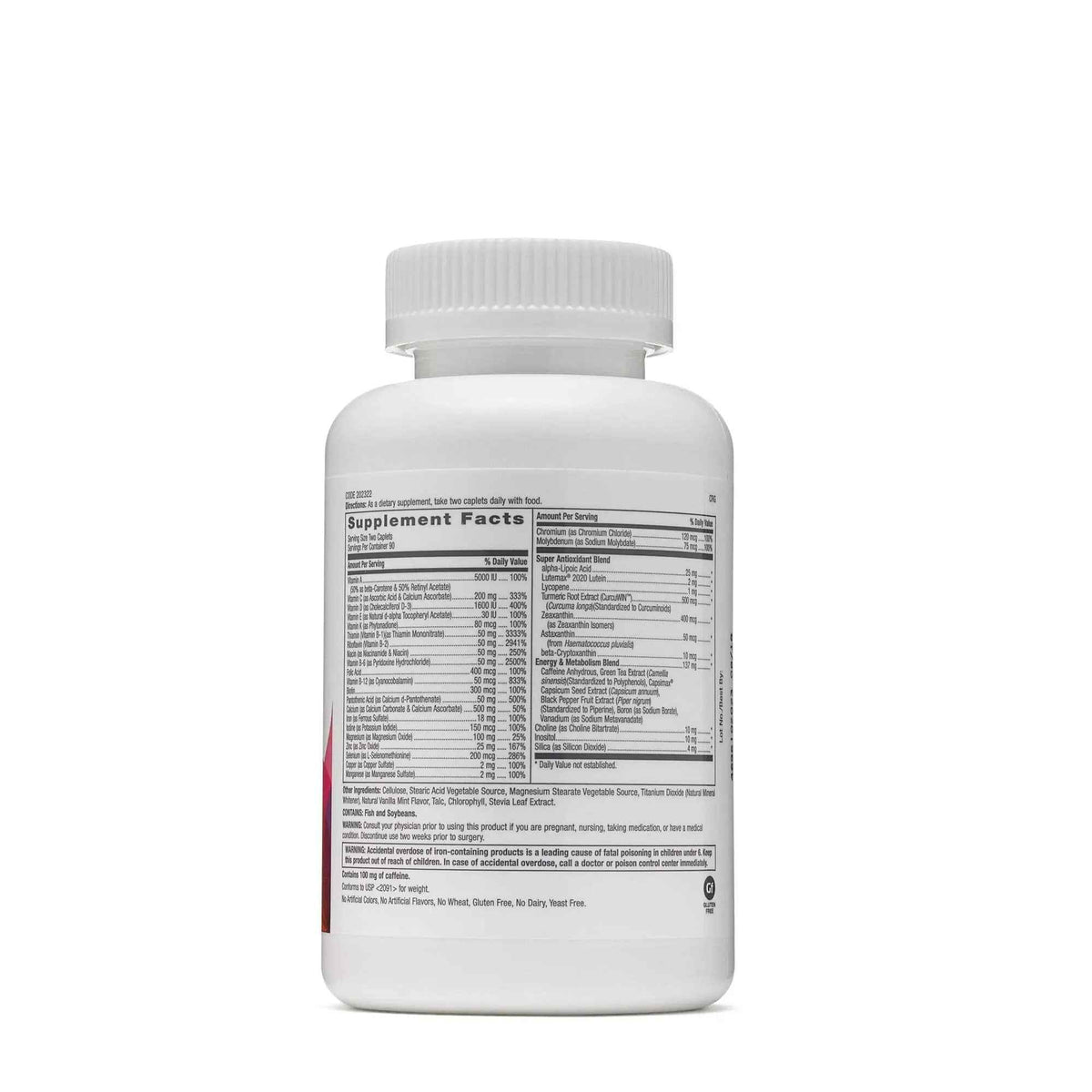 GNC Womens Ultra Mega Energy and Metabolism Multivitamin for Women, 180 Count, for Increased Energy, Metablism, and Calorie Burning