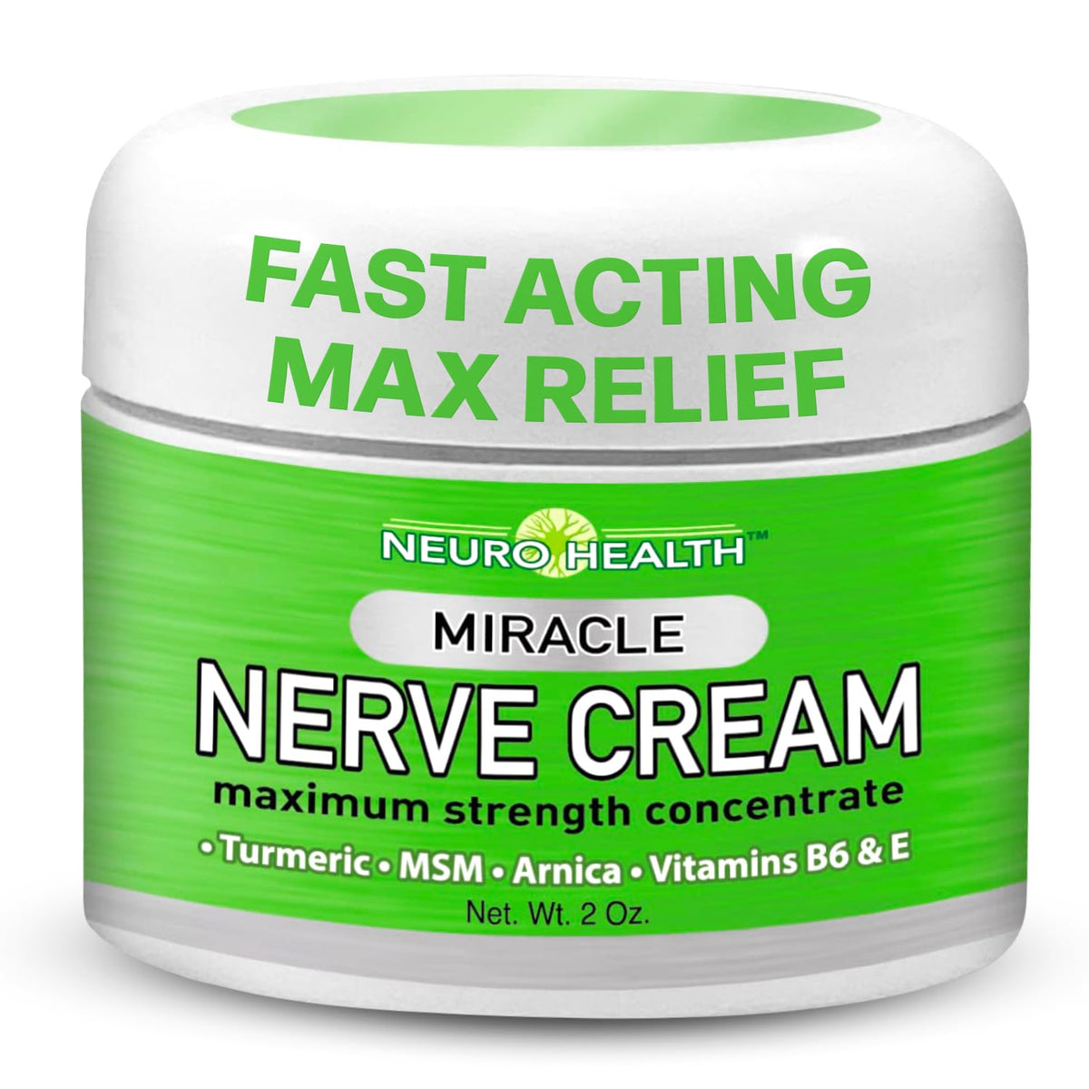 Neuro Health Miracle Nerve Cream - Maximum Strength - Turmeric and Arnica Blend for Neuropathy Discomfort Relief - Soothing Foot & Hand Formula with MSM, B6, E - Made in USA Neuro HealthBuy Supplements Australia