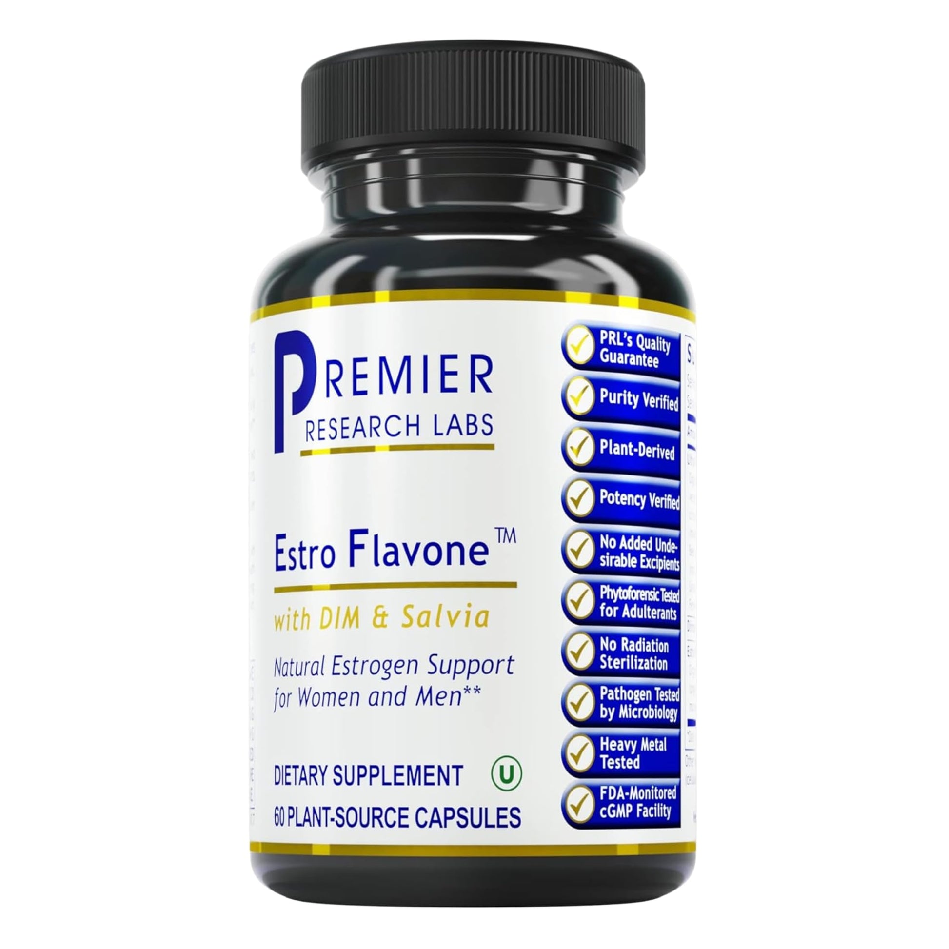 Premier Research Labs Estro Flavone - DIM Supplement, DIM Complex, DIM for Men & Women, Diindolylmethane Estrogen Support, Hormone Balance Support - 60 Vegetarian Capsules Premier Research LabsBuy Supplements Australia