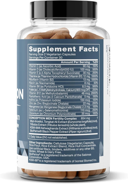 Conception for Him and Vital Liver Bundle - Male Fertility Booster & Prenatal Supplement + 9-in-1 Liver Support Eu Natural buy supplements Au