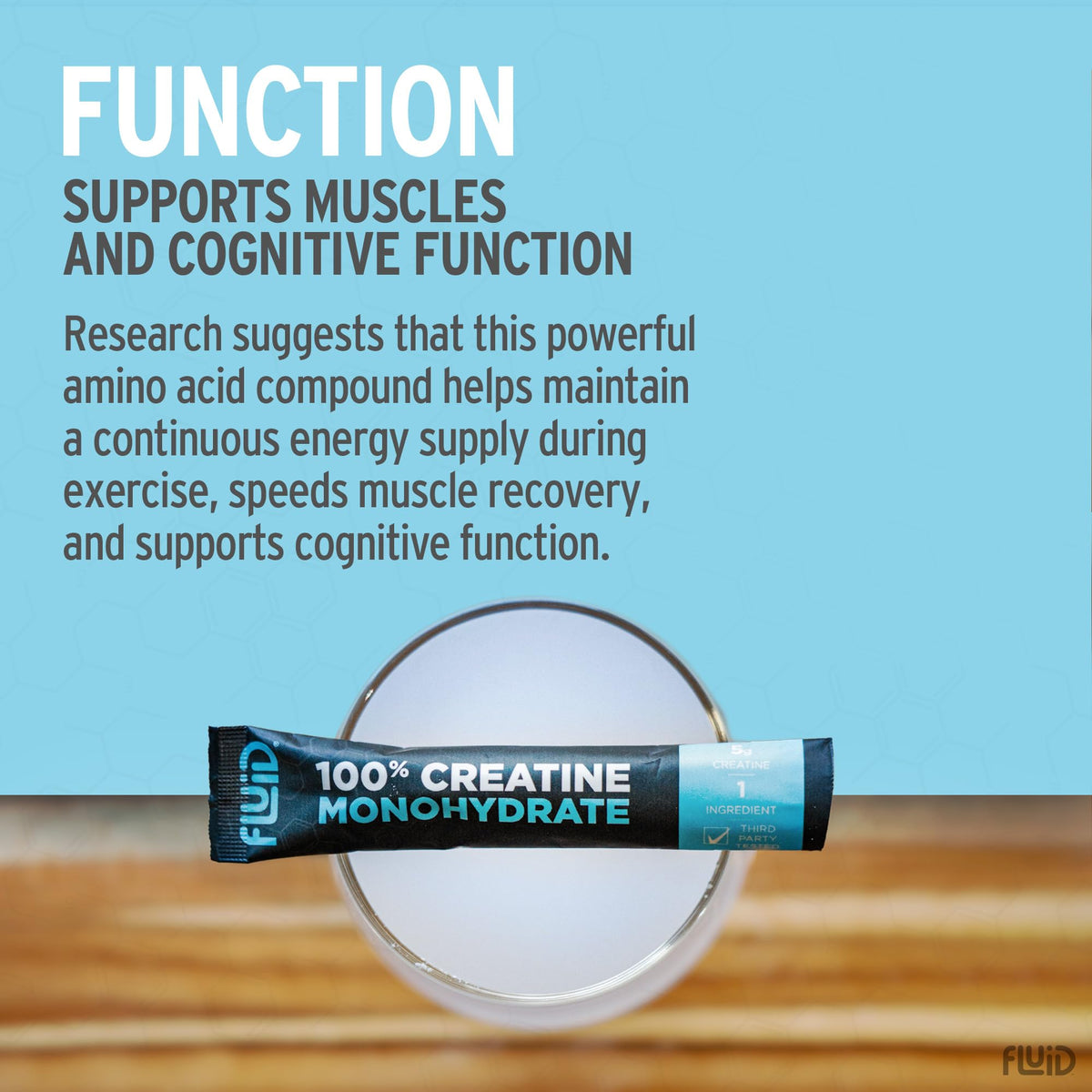 Fluid Creatine - Informed Sport Certified | Ultra-Fine Micronized 100% Creatine Monohydrate Powder | Unflavored | 5g Travel Stick Packs | 30 Servings Fluid buy supplements Au