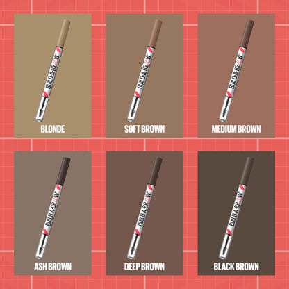 Maybelline Build-A-Brow 2-in-1 Brow Pen and Sealing Eyebrow Gel, Eyebrow Makeup for Real-Looking, Fuller Brows, Black Brown, 1 Count MAYBELLINEBuy Supplements Australia