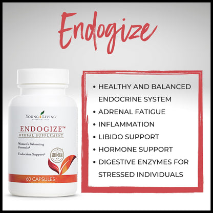Young Living - EndoGize 60 Capsules | Hormonal Health & Endocrine System Support with Essential Oils | Daily Herbal Supplement for Women's Wellness & Balancing Formula Young Living buy supplements Au