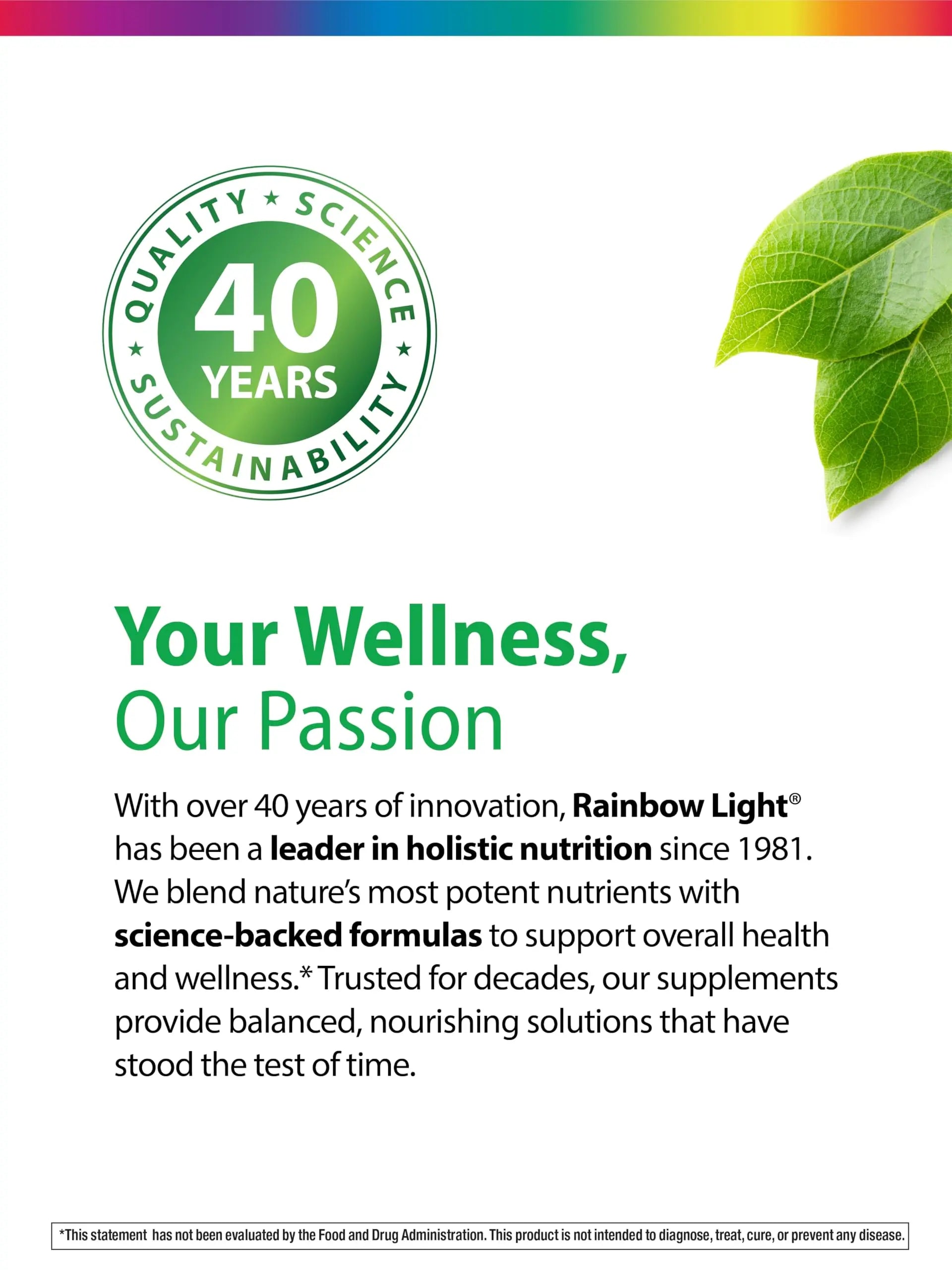 Rainbow Light Kids One + Multivitamin | 50 Chewable Tablets | with Iron & Tummy Friendly Probiotics | Fruit Punch Flavor | Real Food Nutrients Rainbow Light