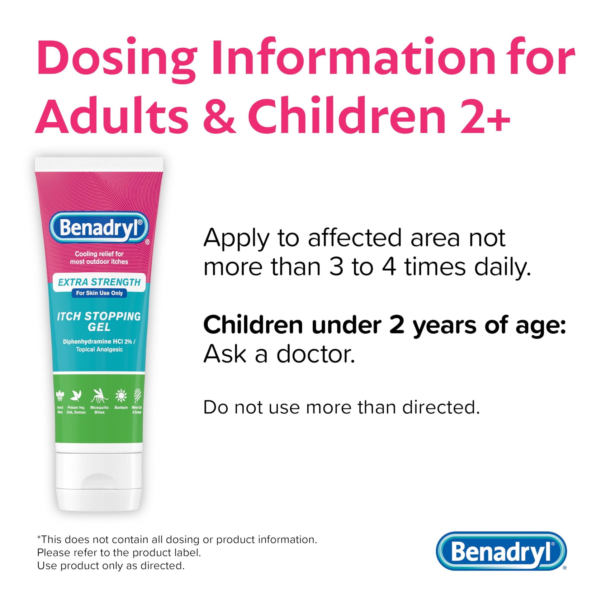 Benadryl Extra Strength Anti Itch Relief Gel, 2% Diphenhydramine HCl, Relief from Insect Bites, Sunburn & More, Great for Camping Essentials, 3.5 fl oz Benadryl buy supplements Au
