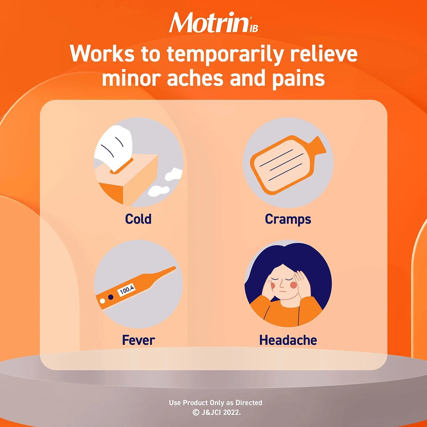 Motrin IB Liquid Gels with 200mg Ibuprofen per Caplet, Pain Reliever & Fever Reducer for Adults, Relief from Minor Arthritis Pain, Muscle Aches, Headache, Menstrual Cramps & Backache, 120 ct MotrinBuy Supplements Australia