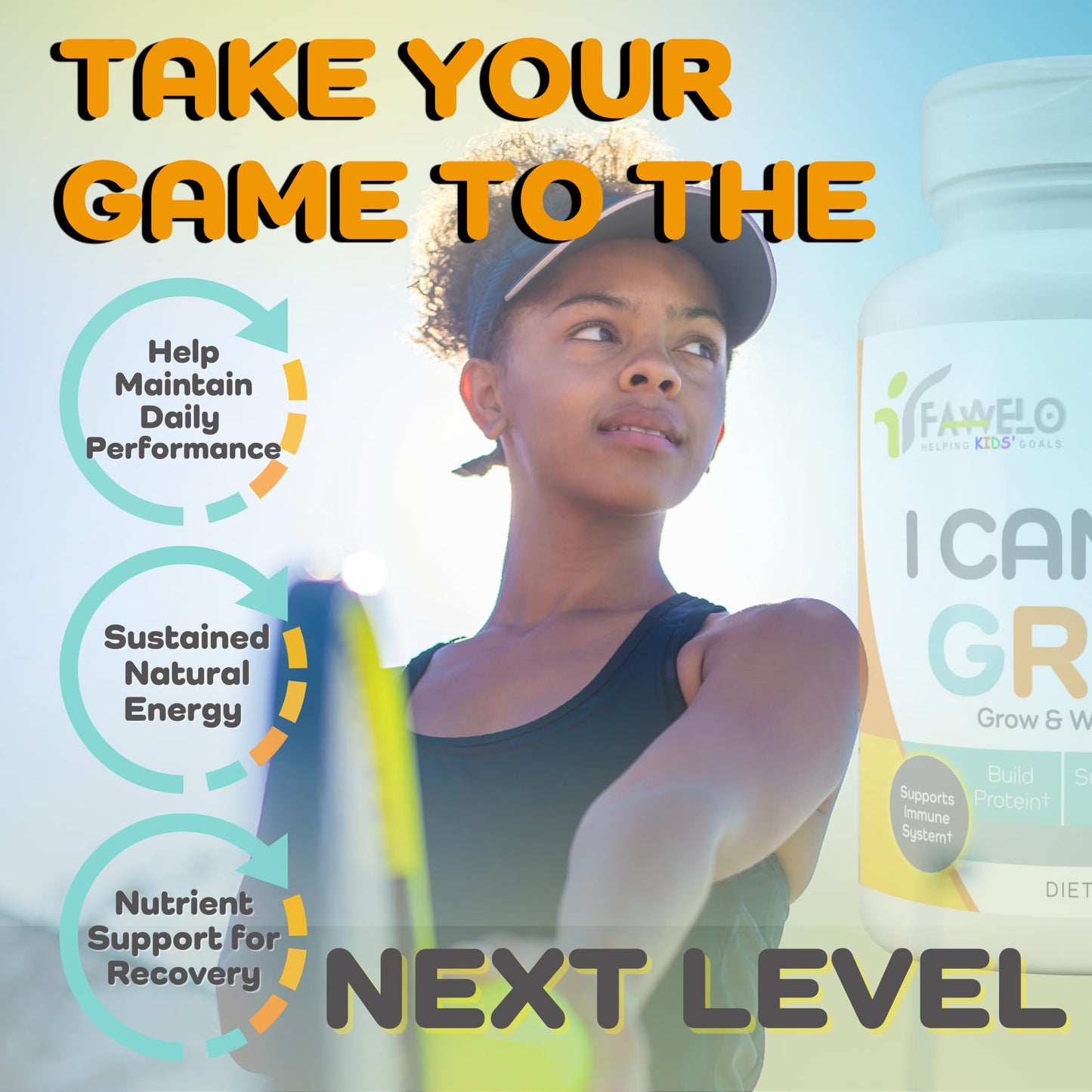 I Can Grow (3 Pack) Height Boosters for Kids 10+, Teen Vitamins for tru Height - Natural Growth Supplement for Optimal Development - Supports Bone Strength and Immune Health with Colostrum Fawelo buy supplements Au