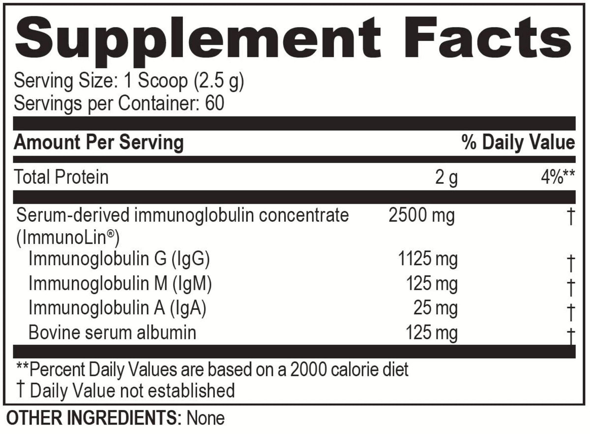 Brain Basics Ultra Pure IgG Supplement - Dairy-Free Supplement IgG-Immunolin Powder, Blended Vitamin & Mineral Supplements, 150g, 60 Servings Brain BeanBuy Supplements Australia