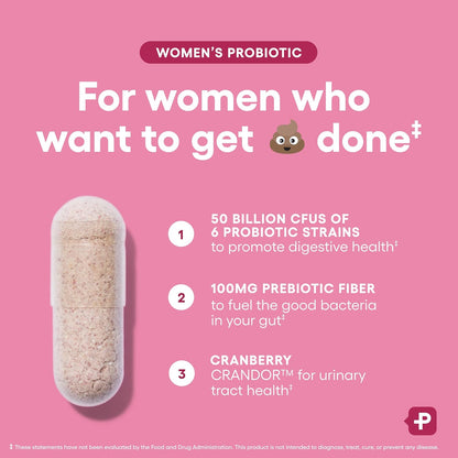 Physician's CHOICE Women’s Probiotic 30ct + Bloat & Gas Probiotic 30ct - Advanced Digestive Health Bundle for Women