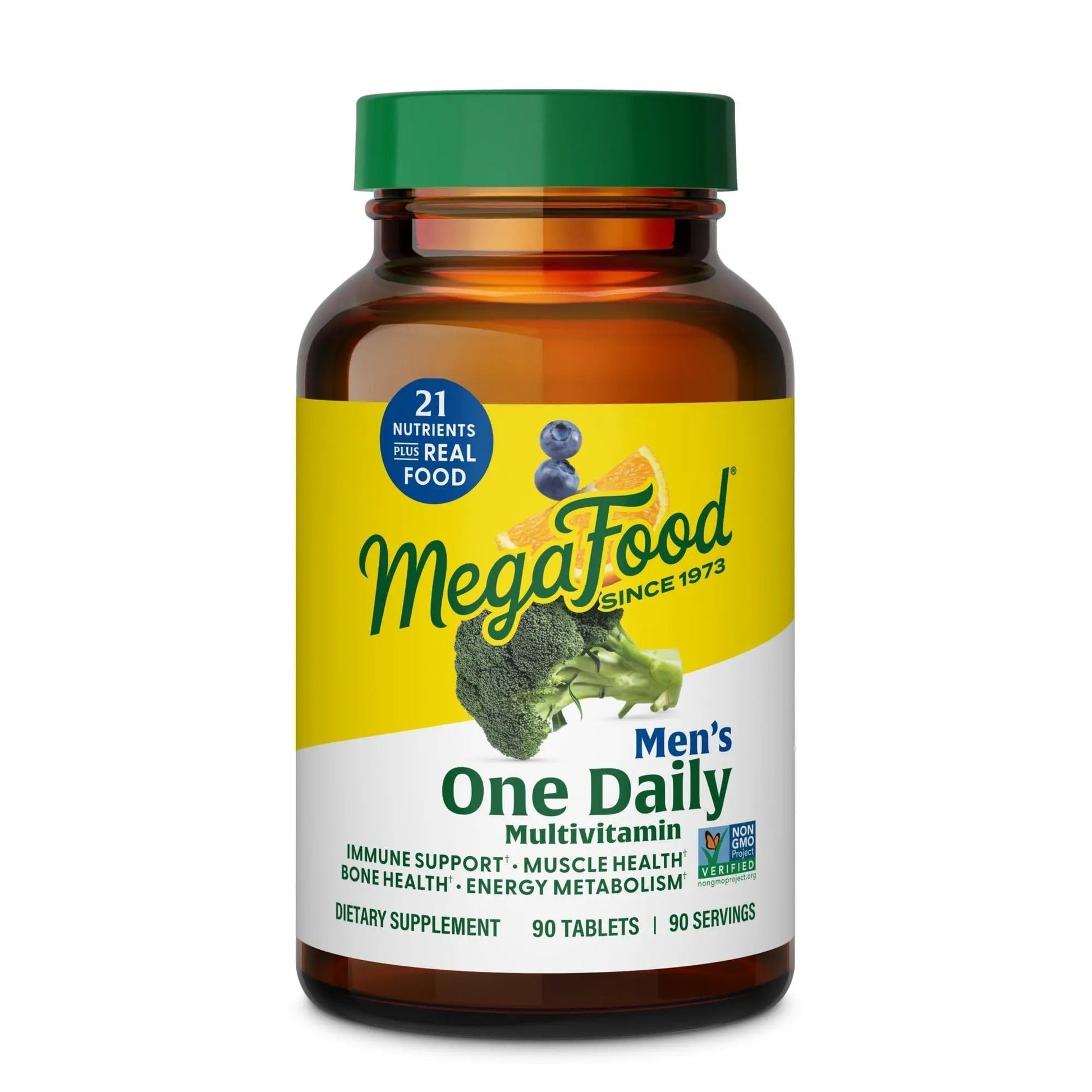 MegaFood One Daily Mens Multivitamins - Multivitamin for Men - Vitamin C, Vitamin D3 & Vitamin B12 - Muscle, Energy Metabolism & Immune Support MegaFood